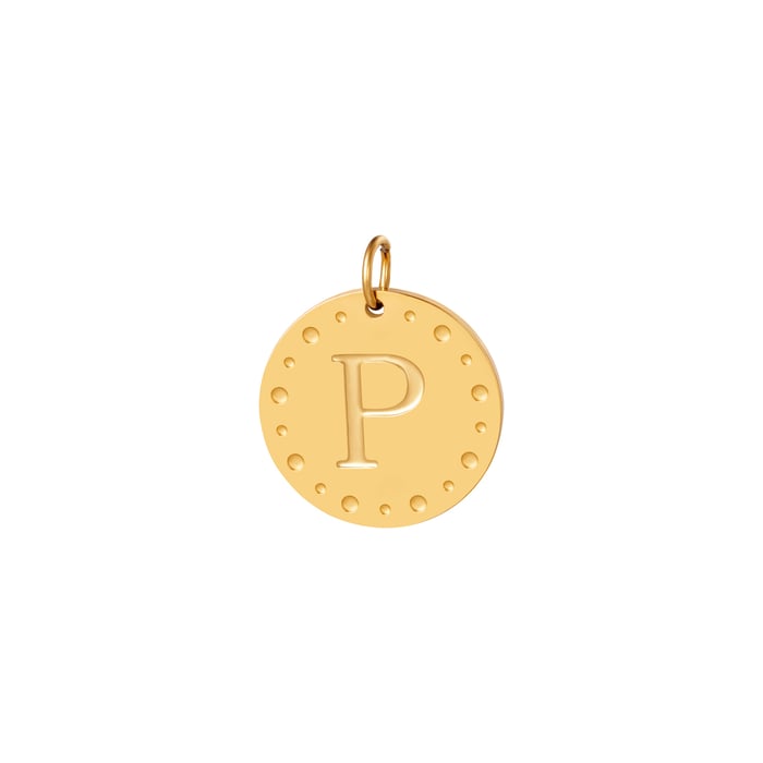 Circle charm initial P 