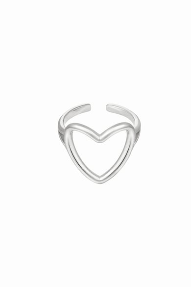 Adjustable ring heart - Gold Color Stainless Steel One size h5 