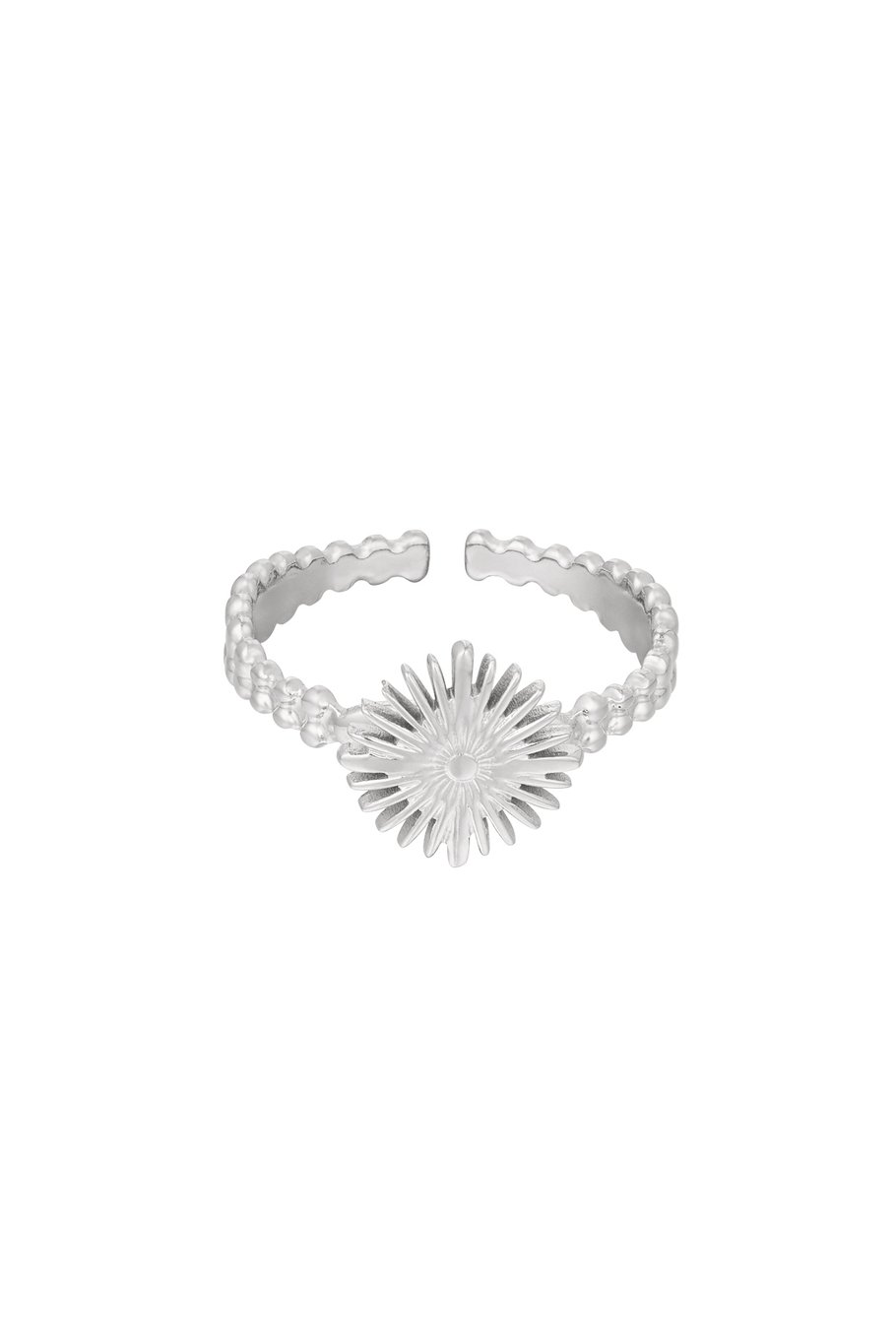 Ring Sonne - Goldfarbe Edelstahl