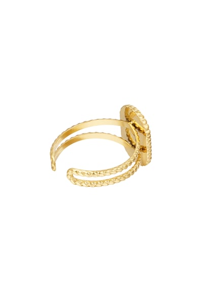 Bague avec pierre - Couleur or Acier Inoxydable h5 Image5