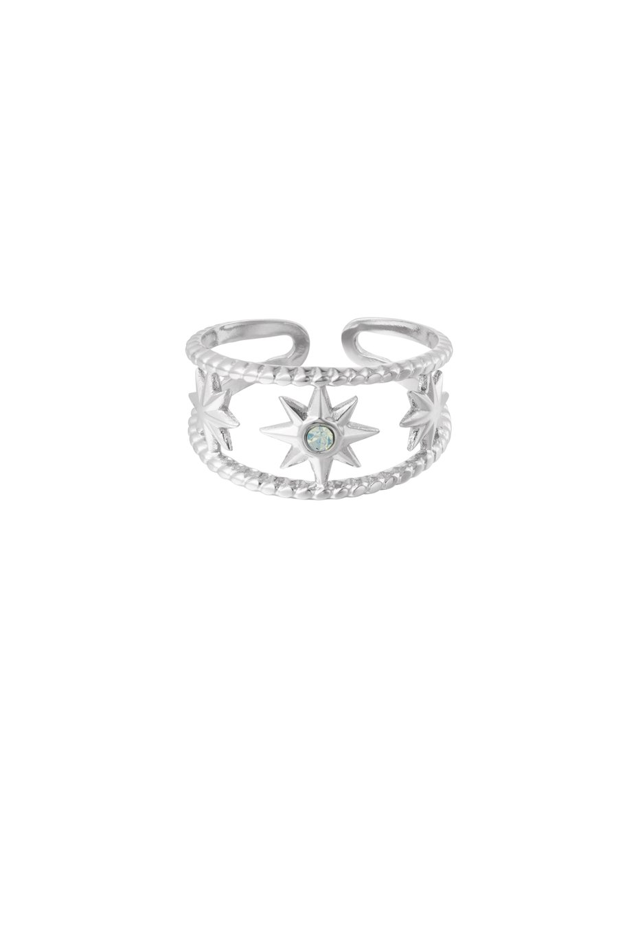 ring star with pink stone 