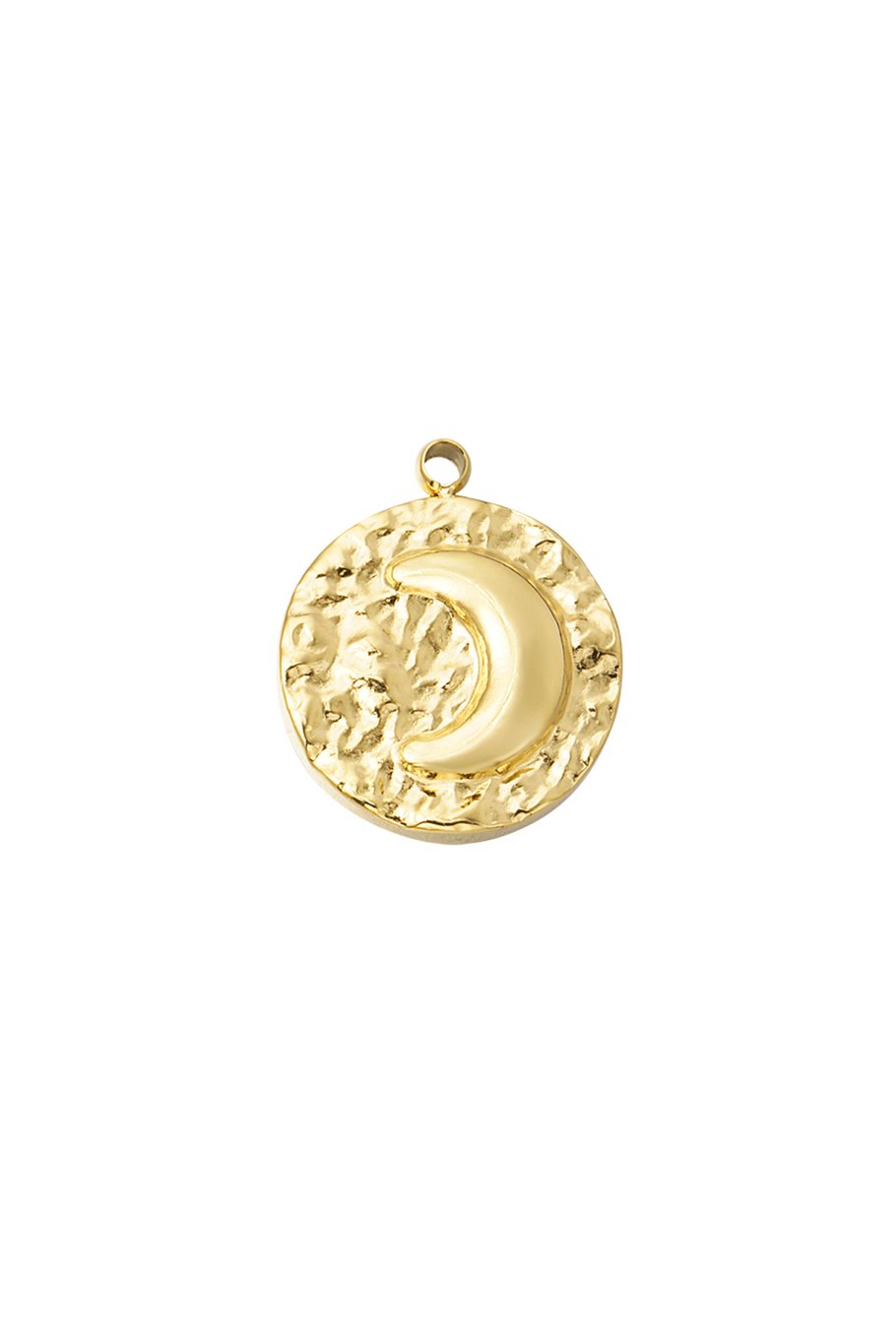 Bedel rond met maan - Goud kleur 