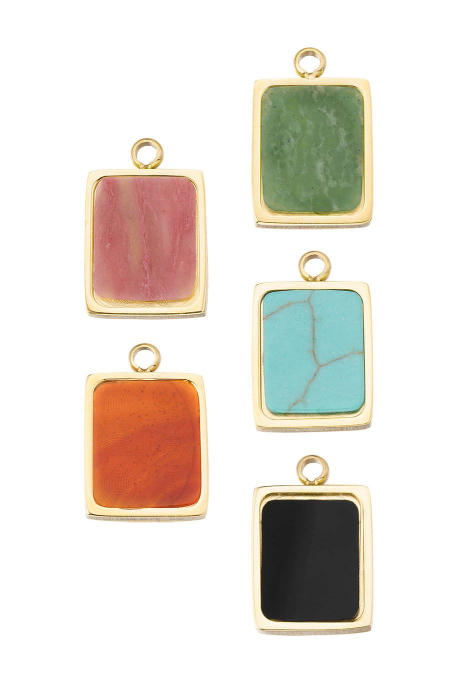 Charm Vintage Quadrat - Orange/Goldfarbe h5Bild2