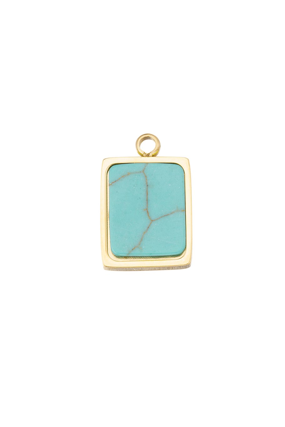 Charm vintage square - orange/Gold color 