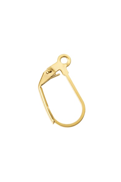 DIY langwerpige oorhaak - Goud kleur h5 