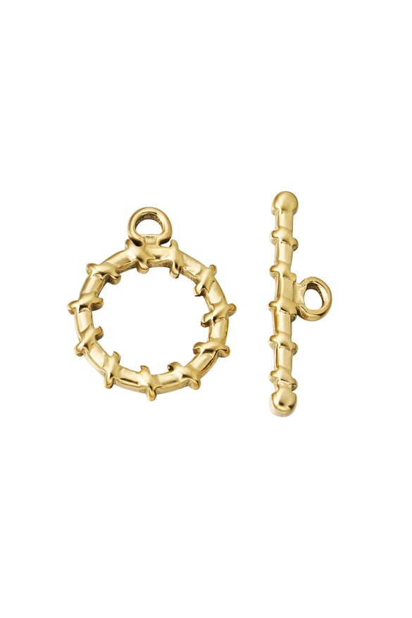 DIY Endverbindungskette und Armband rund gedreht – Goldfarbe - Goldfarbefarbe