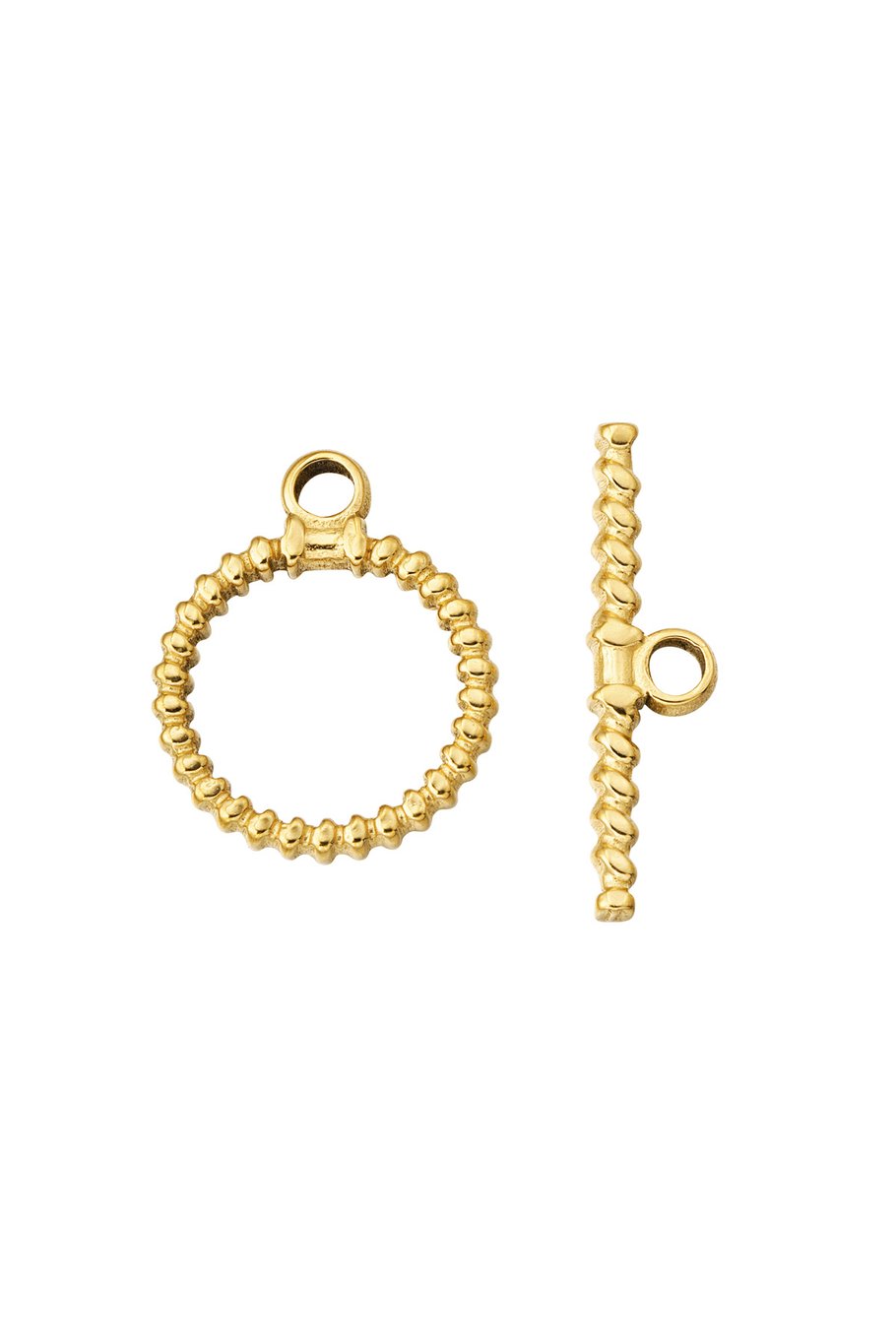 DIY eindverbinding armband en ketting rond gedraaid - Goud kleur 