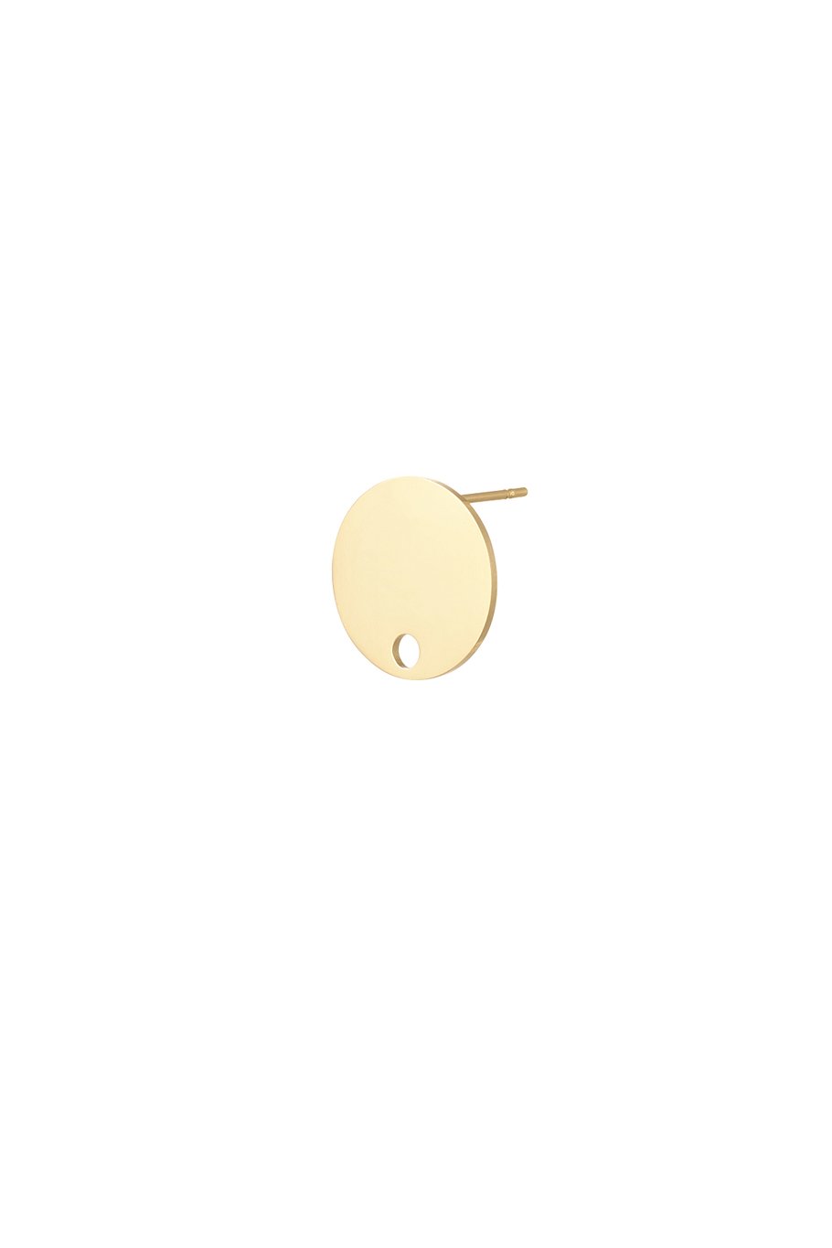 Oorbelsteker onderdeel rond - Goud kleur Stainless Steel 