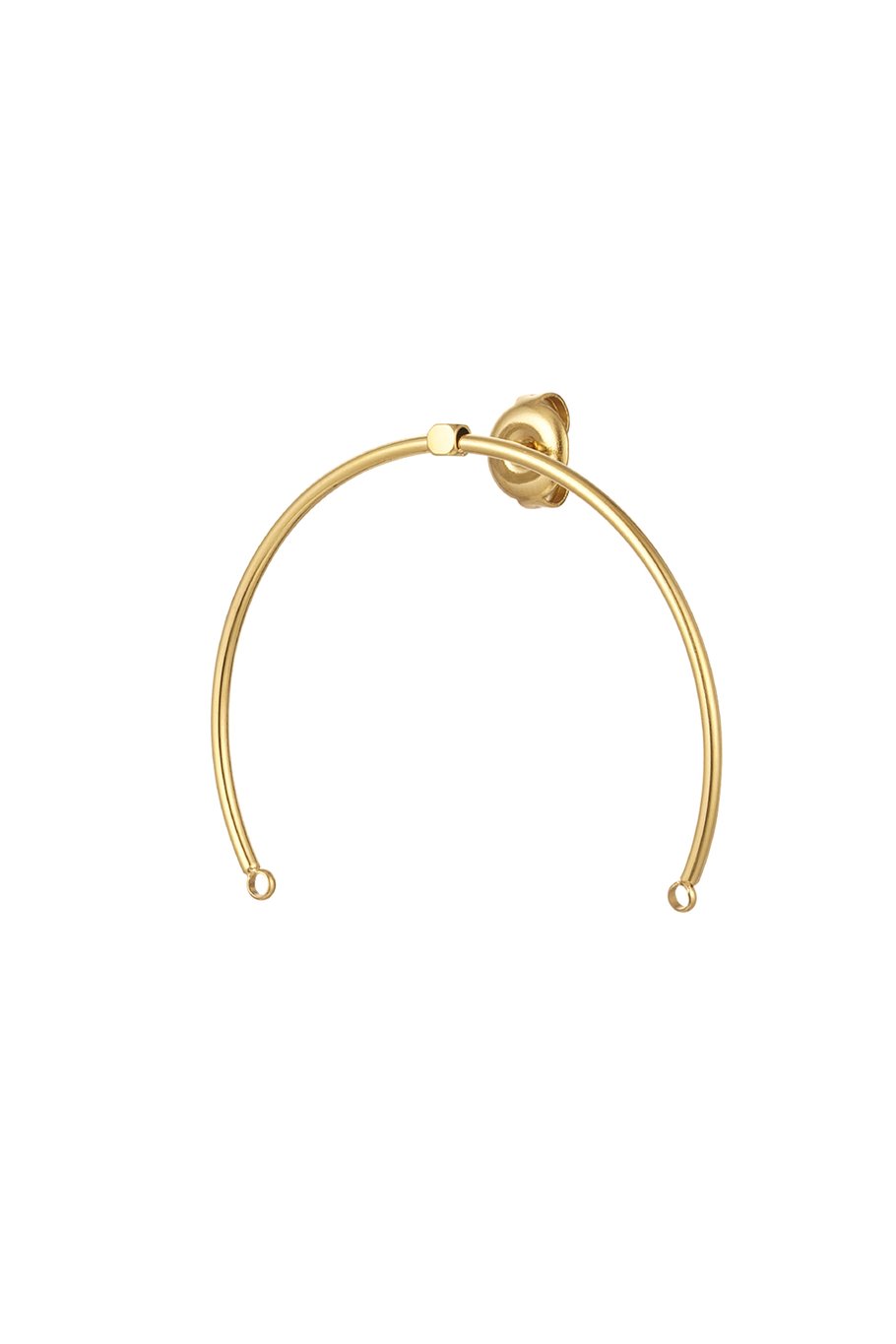 Ohrringteil Halbmond - goldfarbener Edelstahl