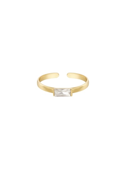 Ring thin with stone - fuchsia h5 