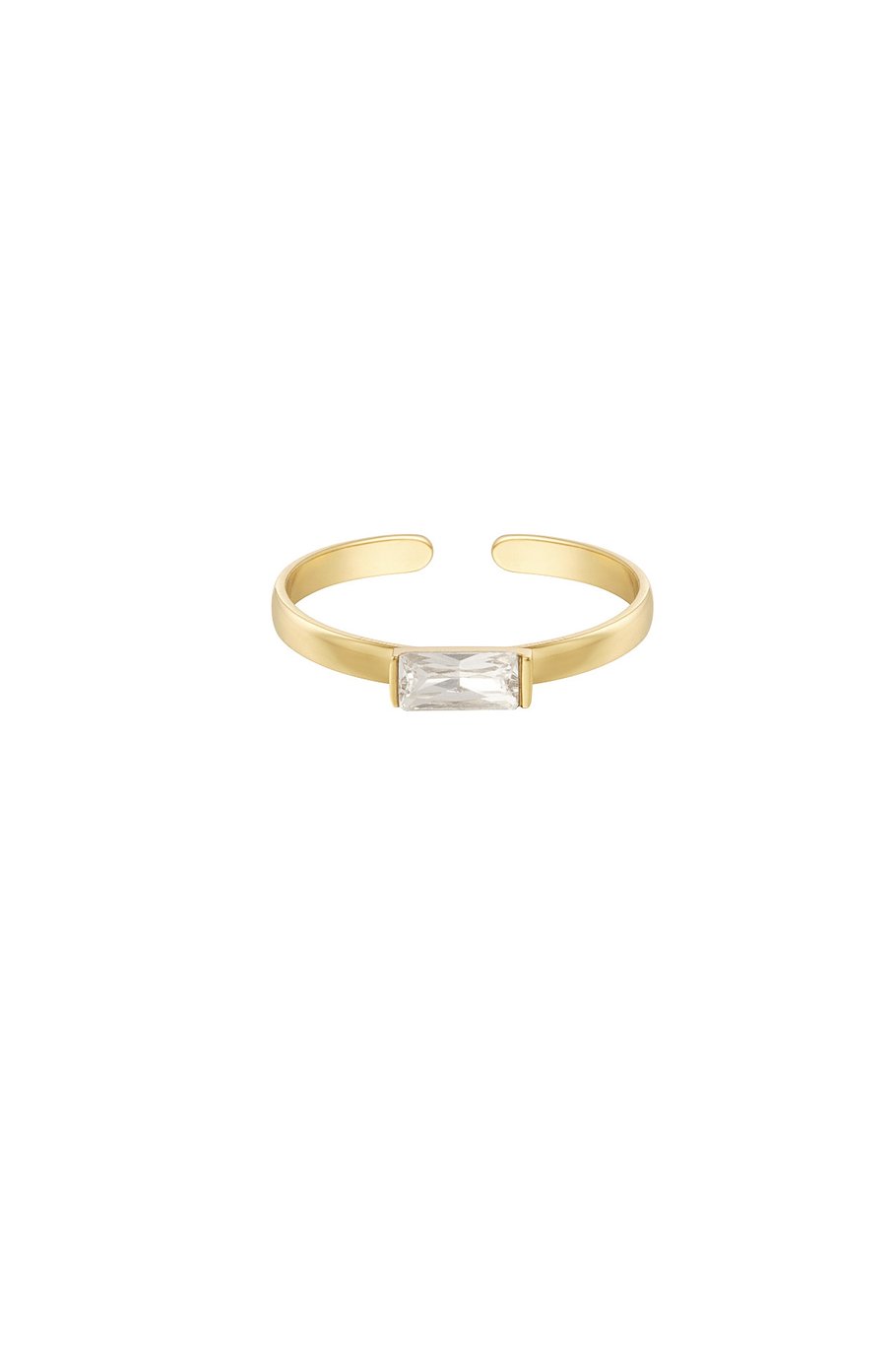 Ring thin with stone - fuchsia 