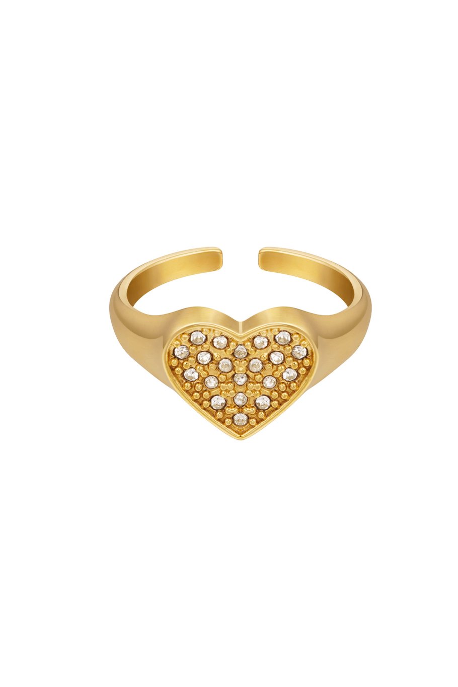 Ring Herz mit Steinen