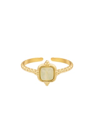 Ring vintage square - green h5 