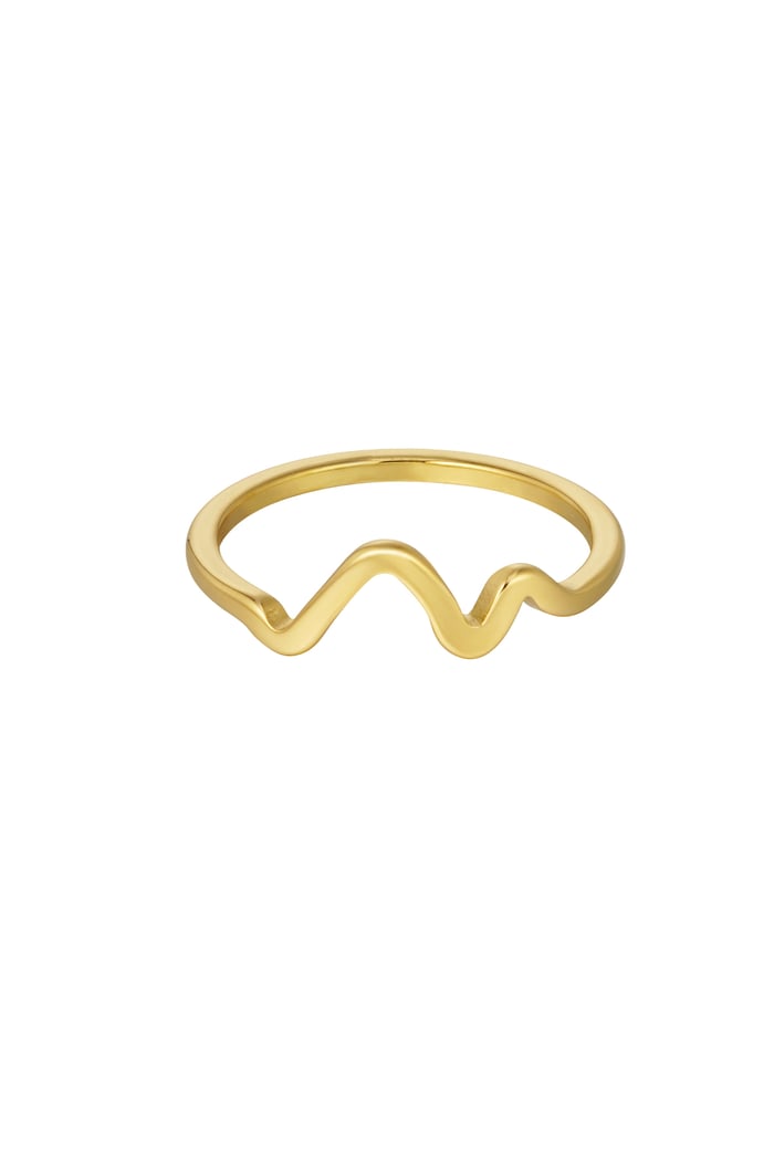 Ring with curl - Gold color 