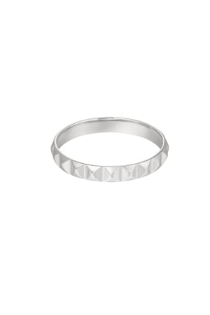 Ring triangles print - Silver Color color h5 