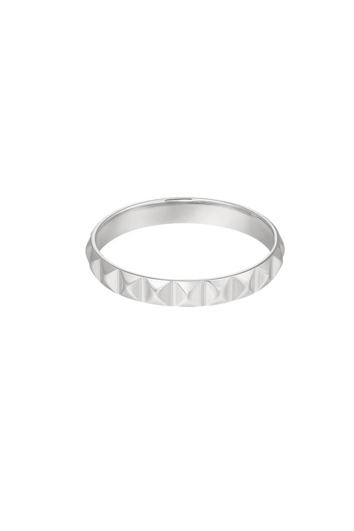 Ring triangles print - Silver Color color 