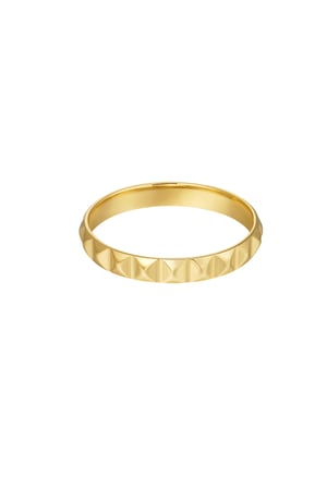 Ring triangles print - Gold color h5 