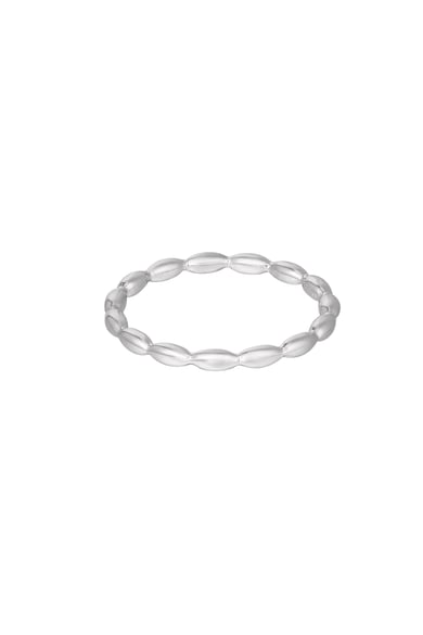 Ring connected ovals - Silver Color color h5 