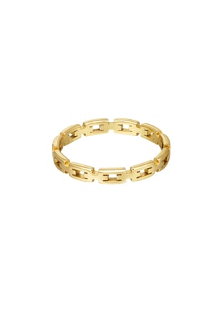 Ring with links - Gold color h5 