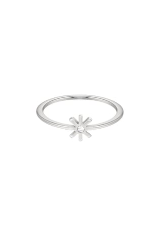 Ring subtle flower - Silver Color color h5 