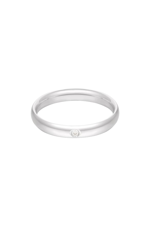 Ring with stone - Silver Color color