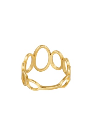 Ring open circles - Gold color h5 Picture3