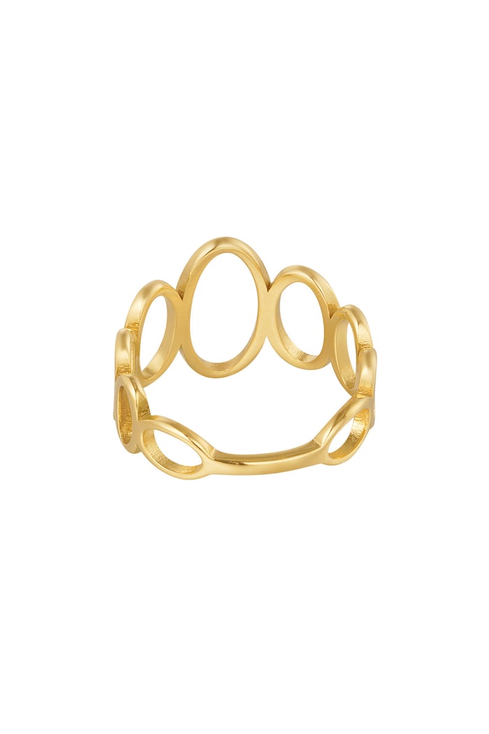 Ring open circles - Gold color Picture3