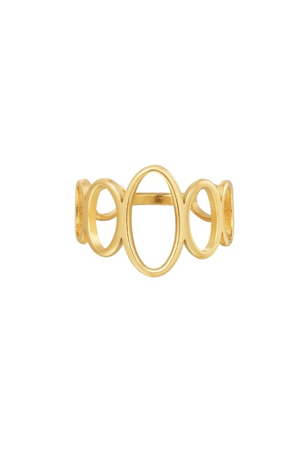 Ring open circles - Gold color 2