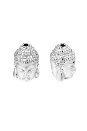 DIY charm double buddha - Silver Color color h5 