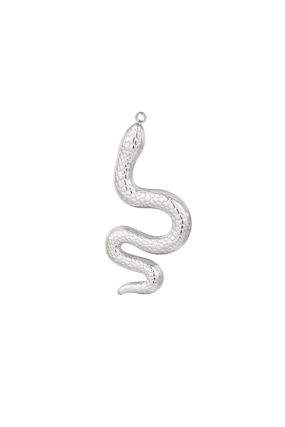diy charm snake curled up 