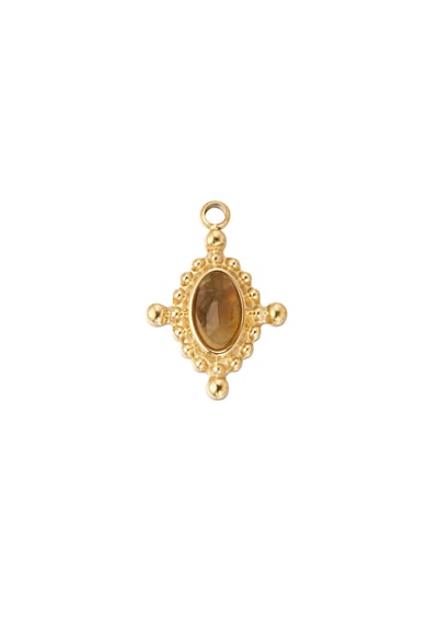 diy charm spark with black stone - black  h5 