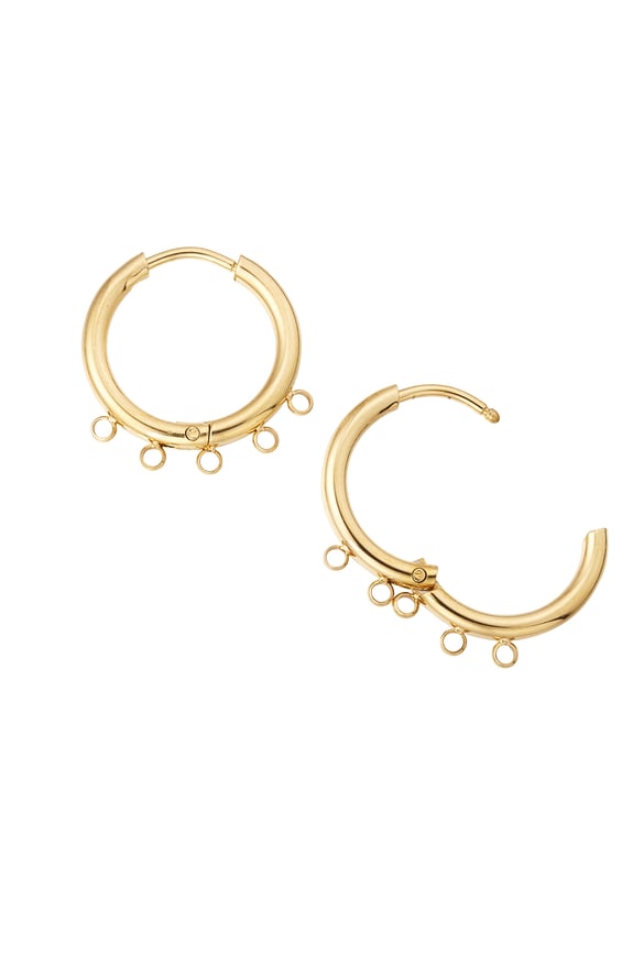 DIY-Ohrring mit fünf Löchern – Goldfarbe - Goldfarbefarbe