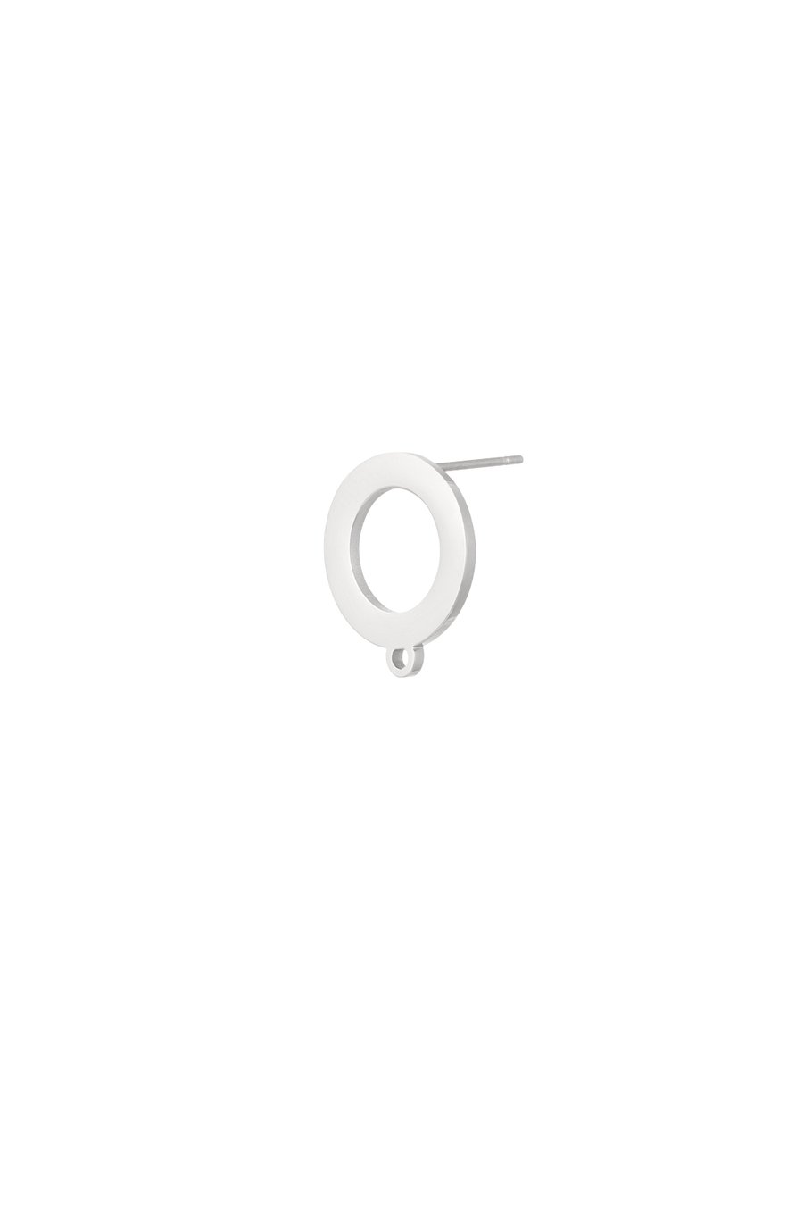 Ear stud part circle - Gold Color Stainless Steel 