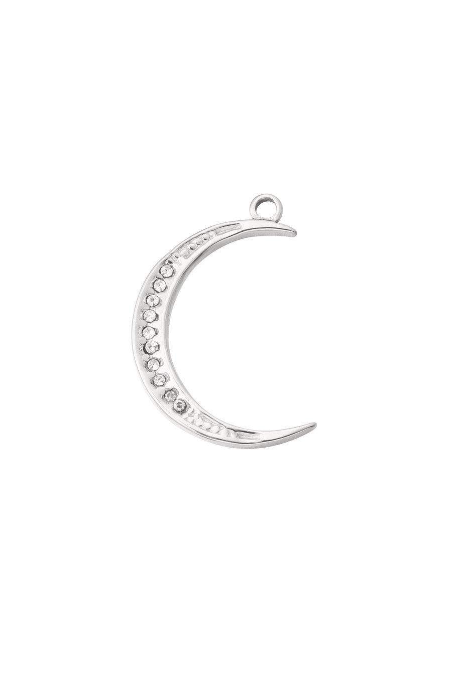 diy charm moon with stone 