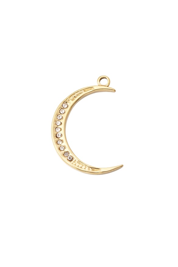 DIY Charm Mond mit Stein 