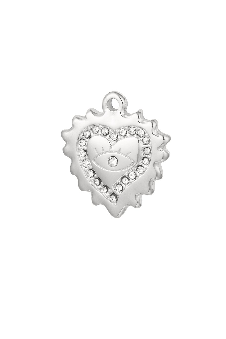 diy charm heart with eye 