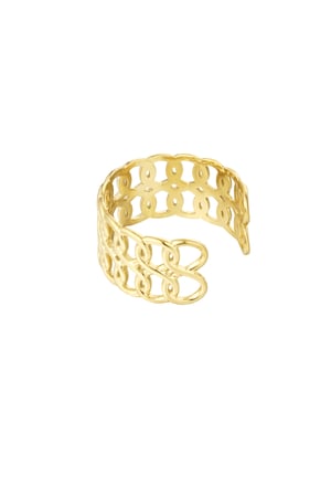 Ring special link - Gold color h5 