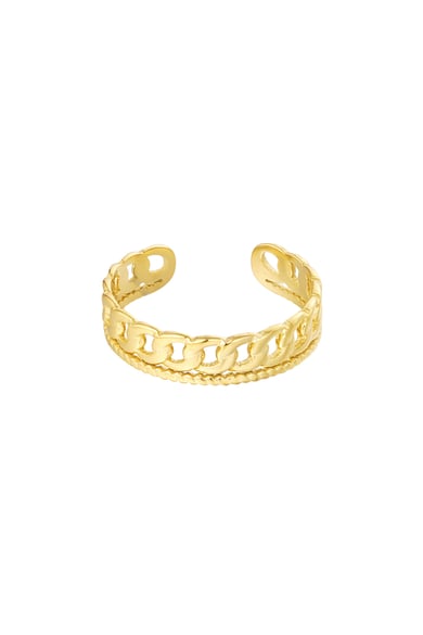 Ring double link - Silver Color color h5 
