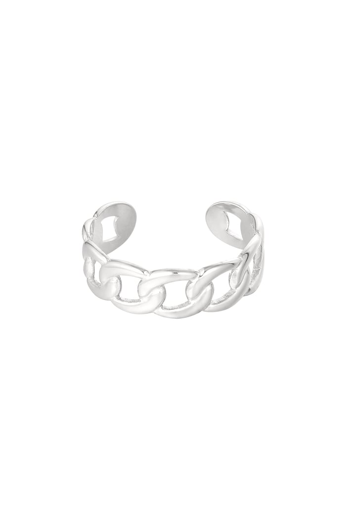 Ring thick link - Silver Color color 