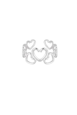 Ring hearts - Silver Color color h5 