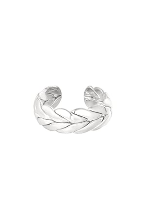 Ring thickly braided - Silver Color color h5 