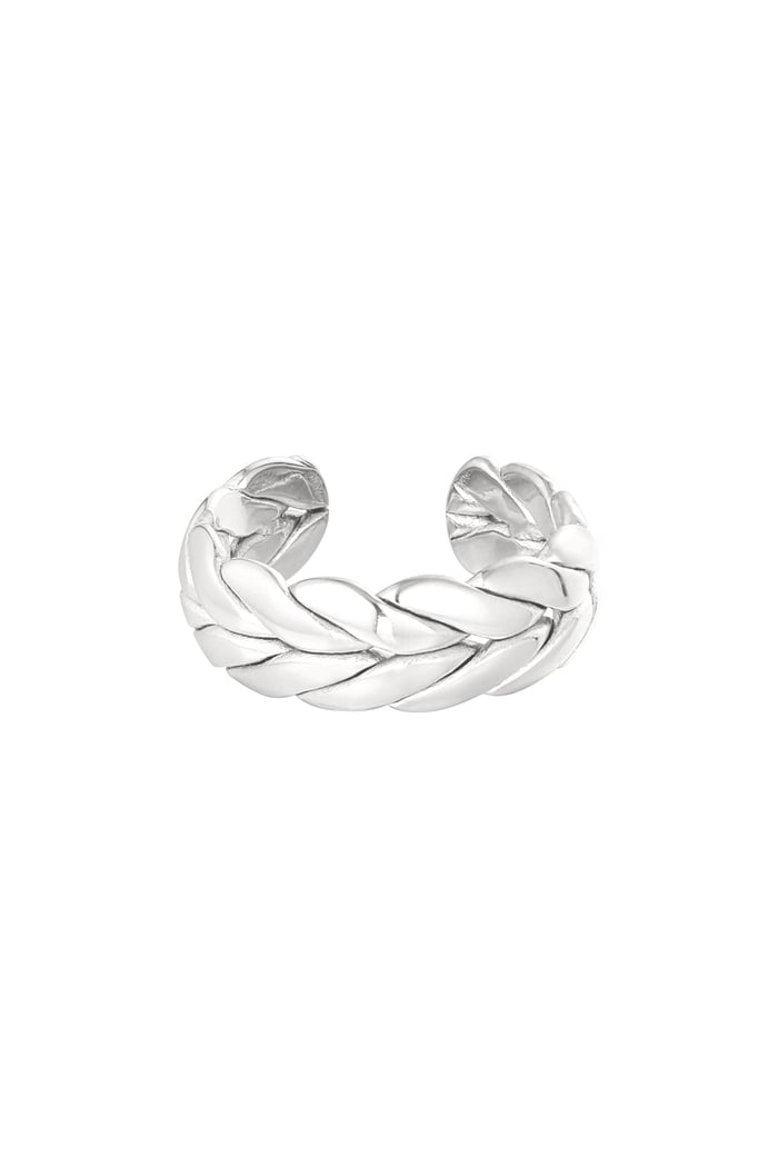 Ring thickly braided - Silver Color color 