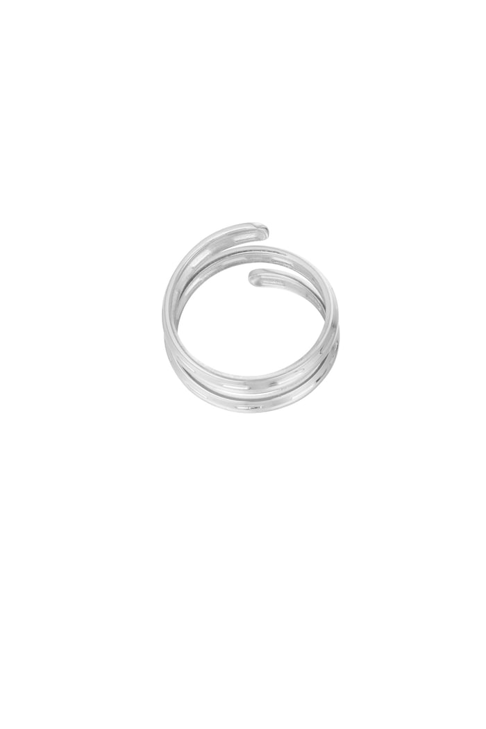 Twisted city ring - Silver Color color Picture5