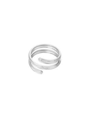 Twisted city ring - Silver Color color h5 