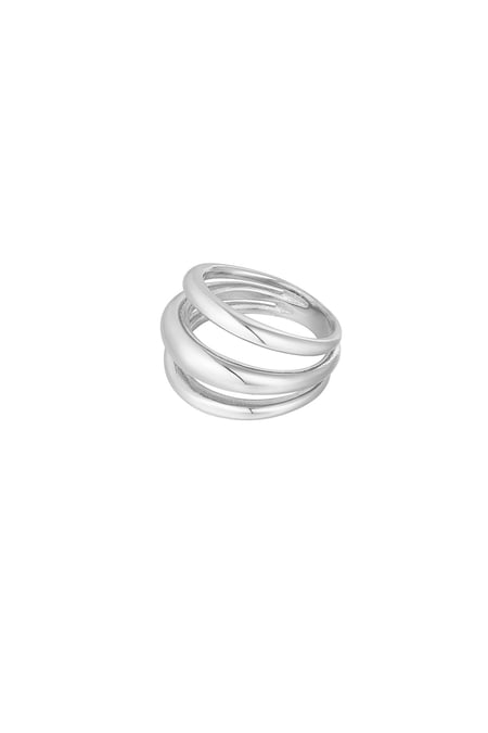 Bague trois couches - Couleur argent 2