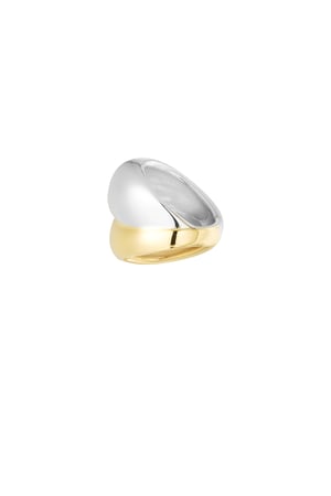 Ring doppelt - Goldfarbe/Silber h5 Bild3