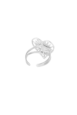 Ring heart with decoration - Silver Color color h5 Picture3