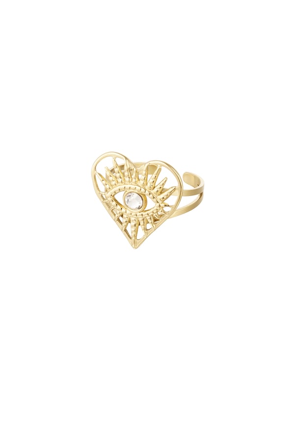 anillo corazón con decoración