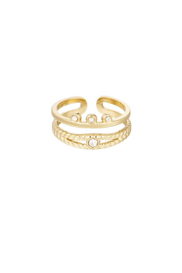 Ring elegant mit Steinen  2