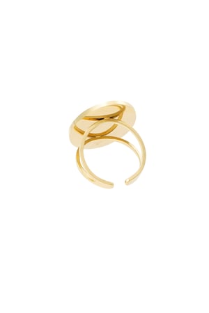 Ring large stone - Gold color/white h5 Picture4